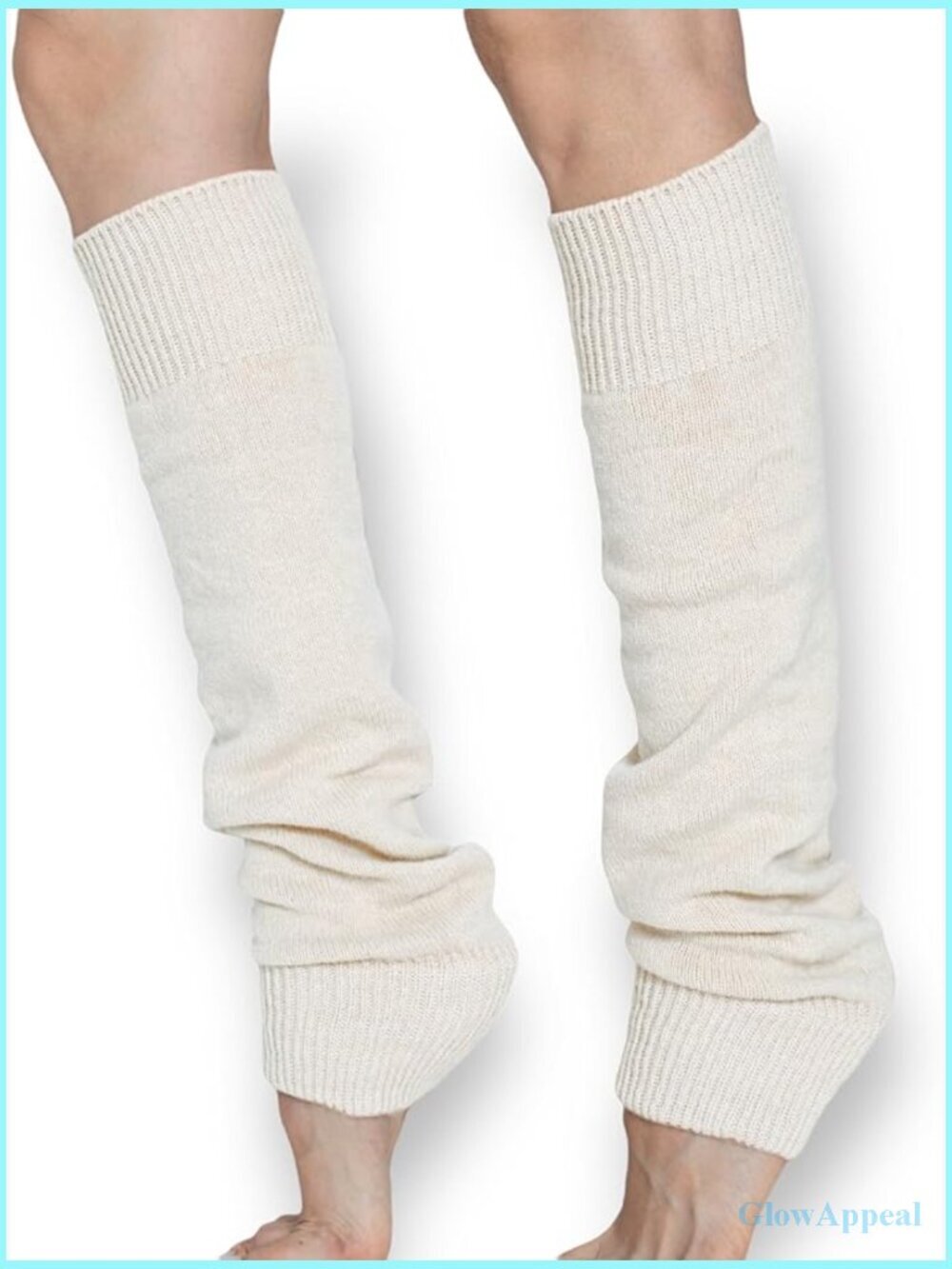 Wool Knitted Leg Warmers Knee High Footless Stirrup Winter